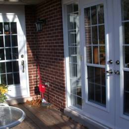 Beautiful White Garden Doors With Grids
