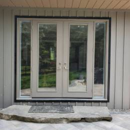Beautiful Grey Garden Doors 