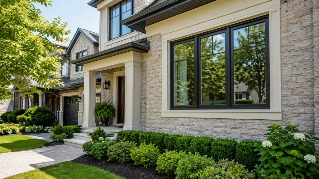 Gta Home Exterior With New Windows Improving Curb Appeal