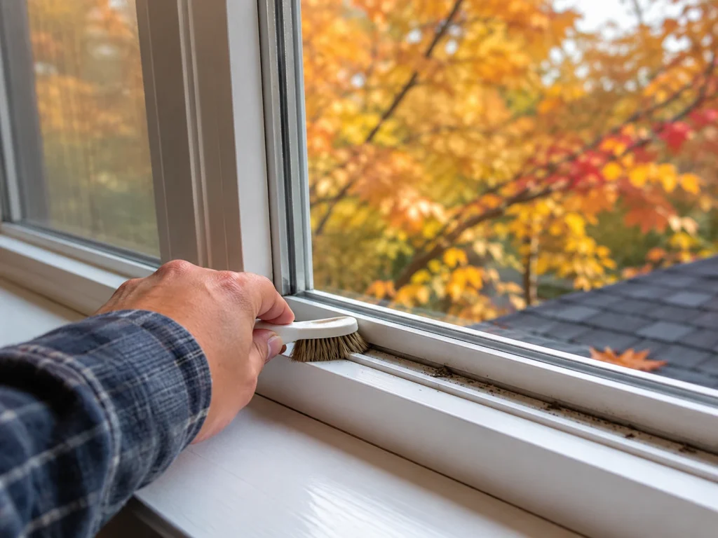 Fall Window Track Cleaning