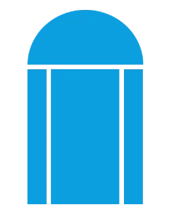 Single Entry, 2 Sidelites, and Half-Round Transom