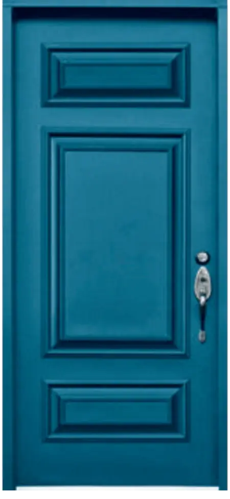 Blue Steel Exterior Door